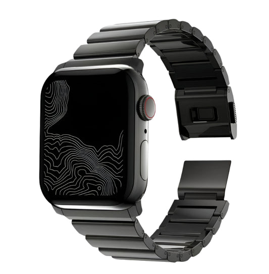 Magnetic Stainless Steel Apple Watch Strap |Premium Aluminum | Black