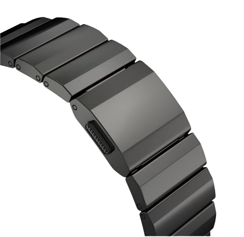 Magnetic Stainless Steel Apple Watch Strap |Premium Aluminum | Black Side