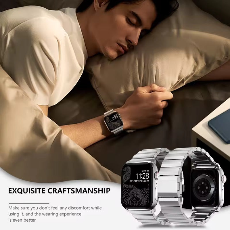 Magnetic Stainless Steel Apple Watch Strap |Premium Aluminum | Discomfort