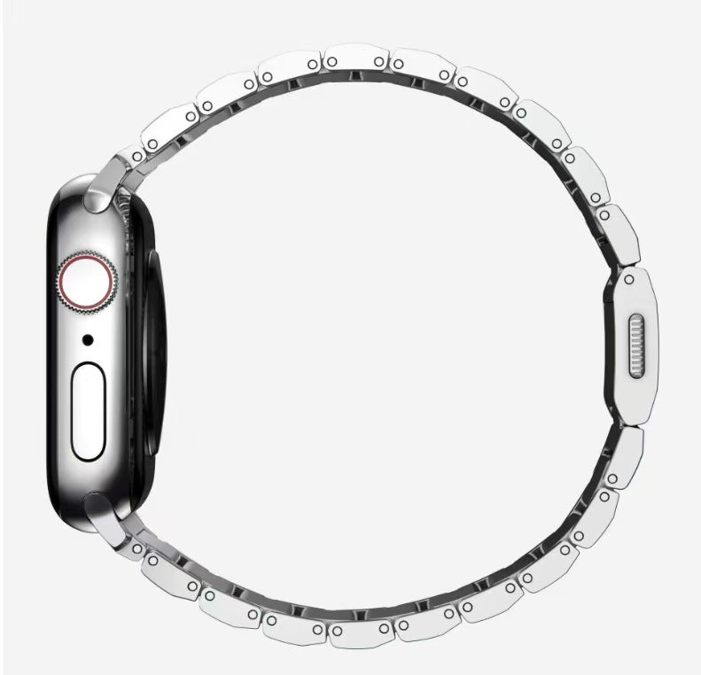 Magnetic Stainless Steel Apple Watch Strap |Premium Aluminum | Edge Side