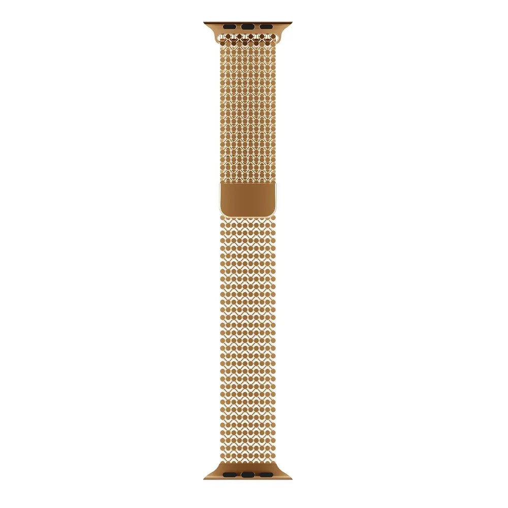 Magnetic Stainless Steel Chain Bracelet for Apple Watch - Gold