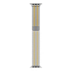 Magnetic Stainless Steel Chain Bracelet for Apple Watch - Gold and White