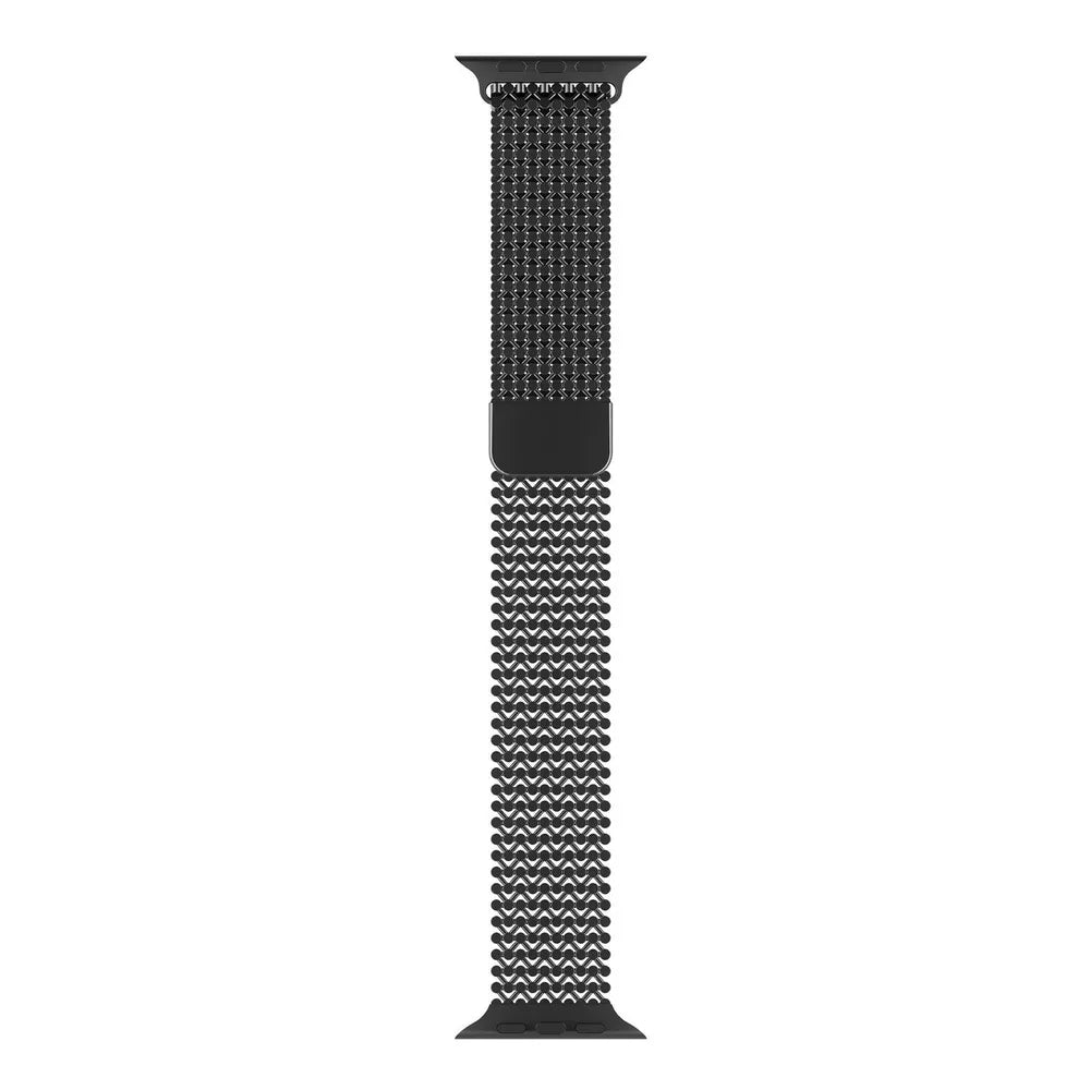 Magnetic Stainless Steel Chain Bracelet for Apple Watch - Black