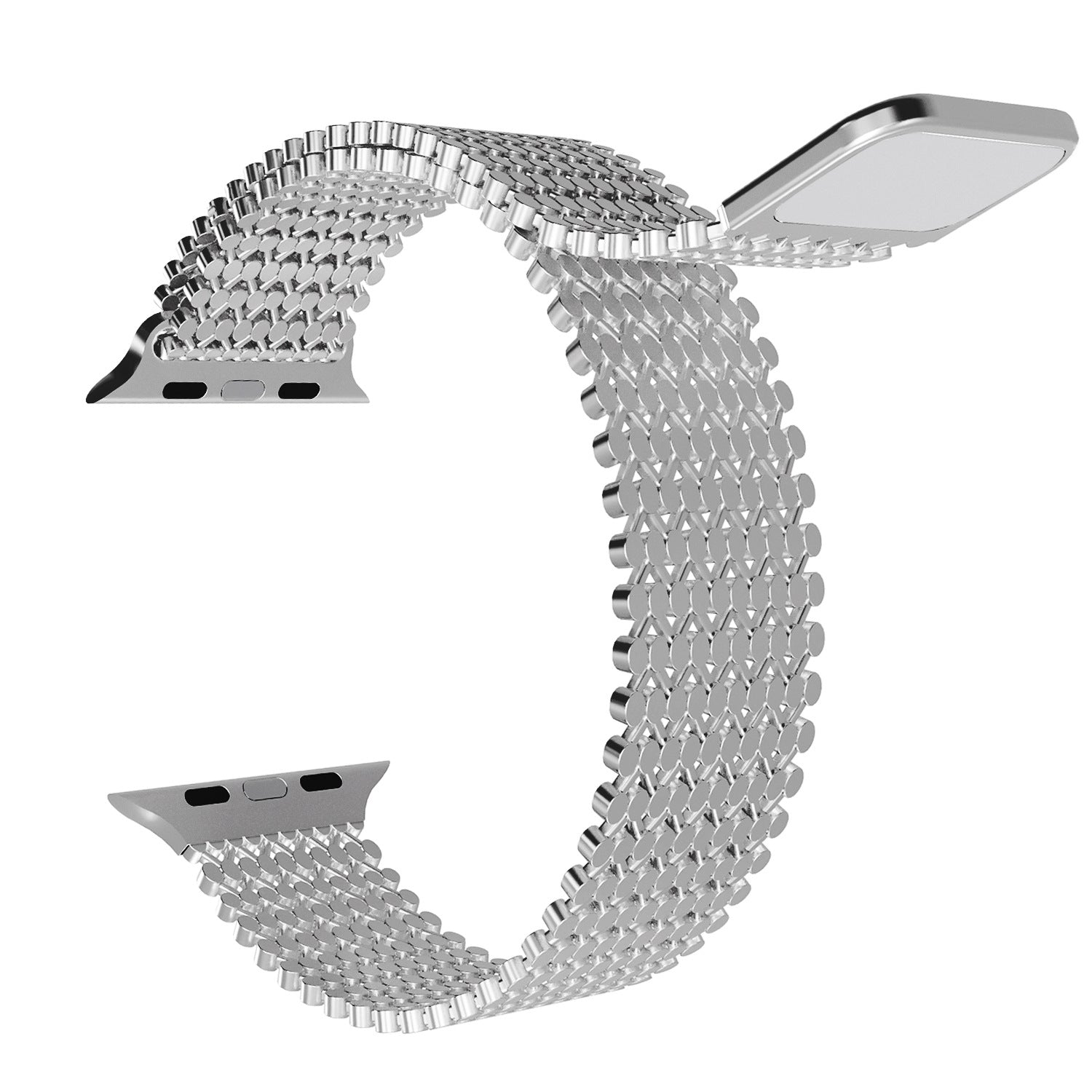 Magnetic Stainless Steel Chain Strap Apple Watch - White