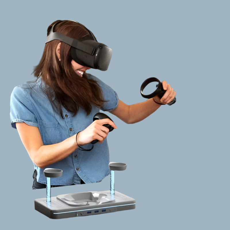 Meta Oculus Quest 2 VR Charging Station - Dual Dock | Fast & Safe Charging - BeezSpeed