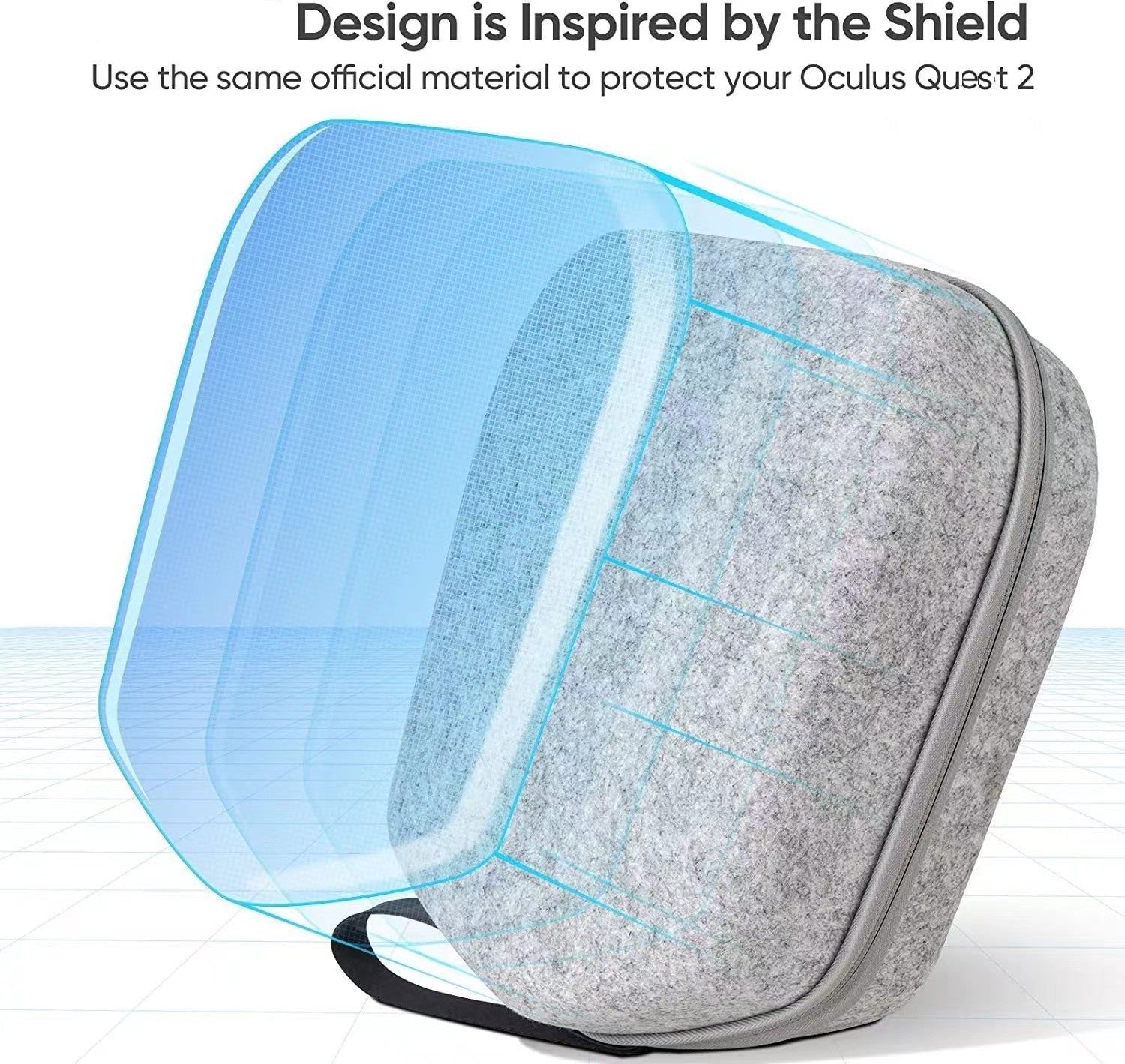 Space-Efficient ProShield Hard Case for Oculus Quest 2 with Shockproof Protection