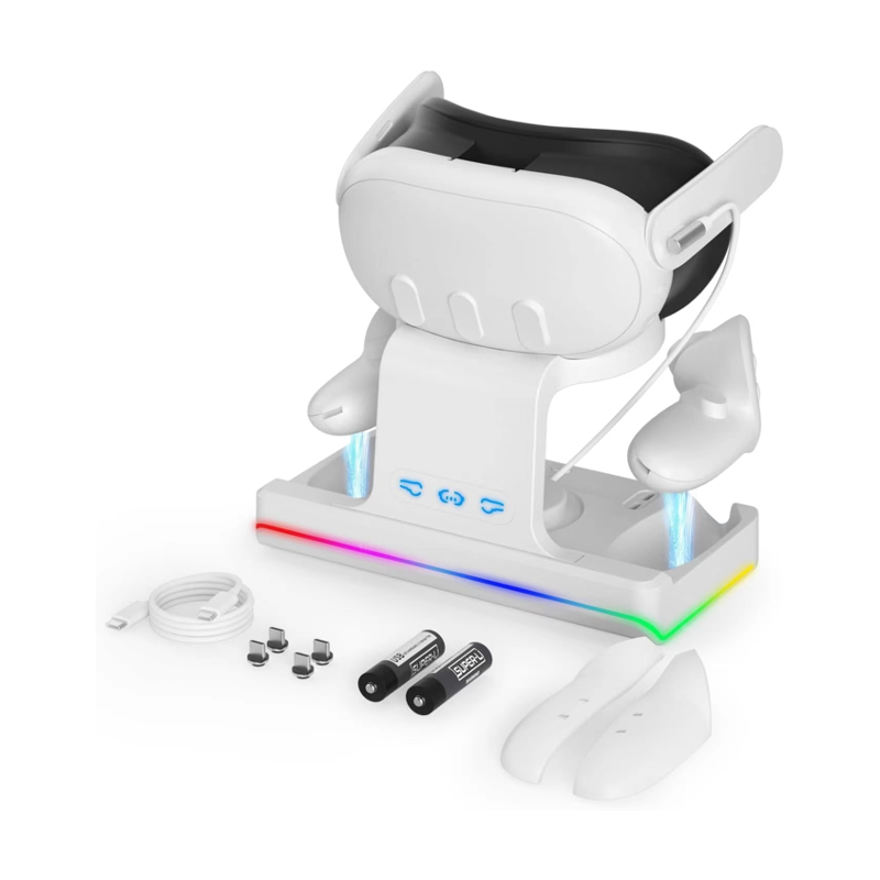 Meta Quest 3 Charging Dock with RGB Lighting - Safe, Efficient Charging and Storage