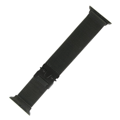 Milanese Metal Strap for Apple Watch Series 1–10, SE & Ultra 38–49mm | Black Band
