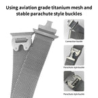 Milanese Metal Strap for Apple Watch Series 1–10, SE & Ultra 38–49mm | Parachute Style Buckle