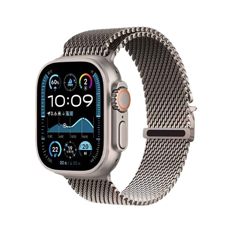 Milanese Metal Strap for Apple Watch Series 1–10, SE & Ultra 38–49mm | Silver