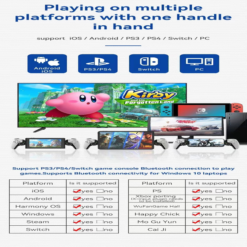 Seamless wireless controller for PS3, PS4, Android, and PC with ergonomic design and precision controls for enhanced gameplay