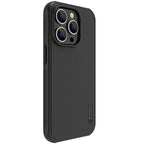 Nillkin Frosted Shield Pro Case for iPhone 14 Series – Matte Hard Back, Soft TPU Edge | Black Left Angle