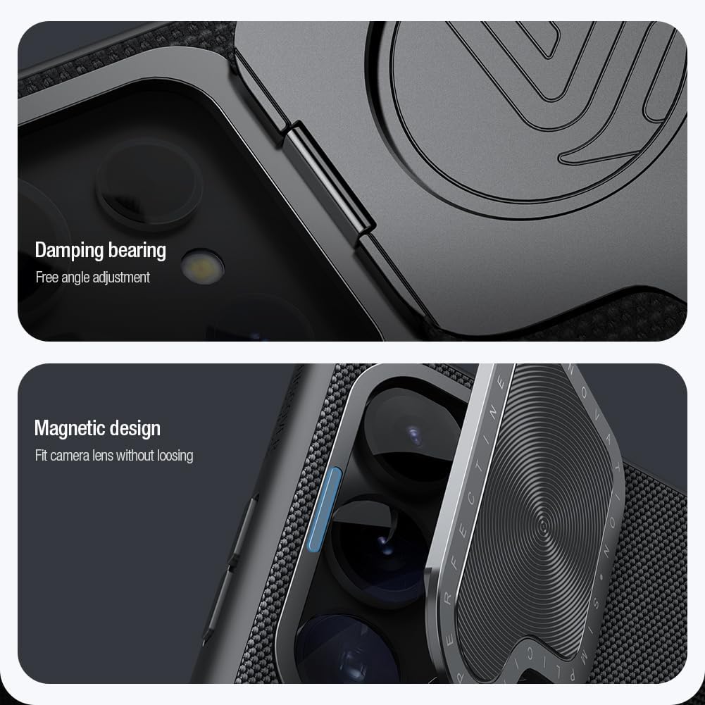 Nillkin Textured Grip Protective Case for Samsung S24 Ultra | MagSafe | Free Angle Adjustment Fit Camera Lens Without Loosing
