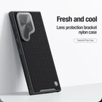 Nillkin Textured Grip Protective Case for Samsung S24 Ultra | MagSafe | Lens Protection Bracket Nylon Case