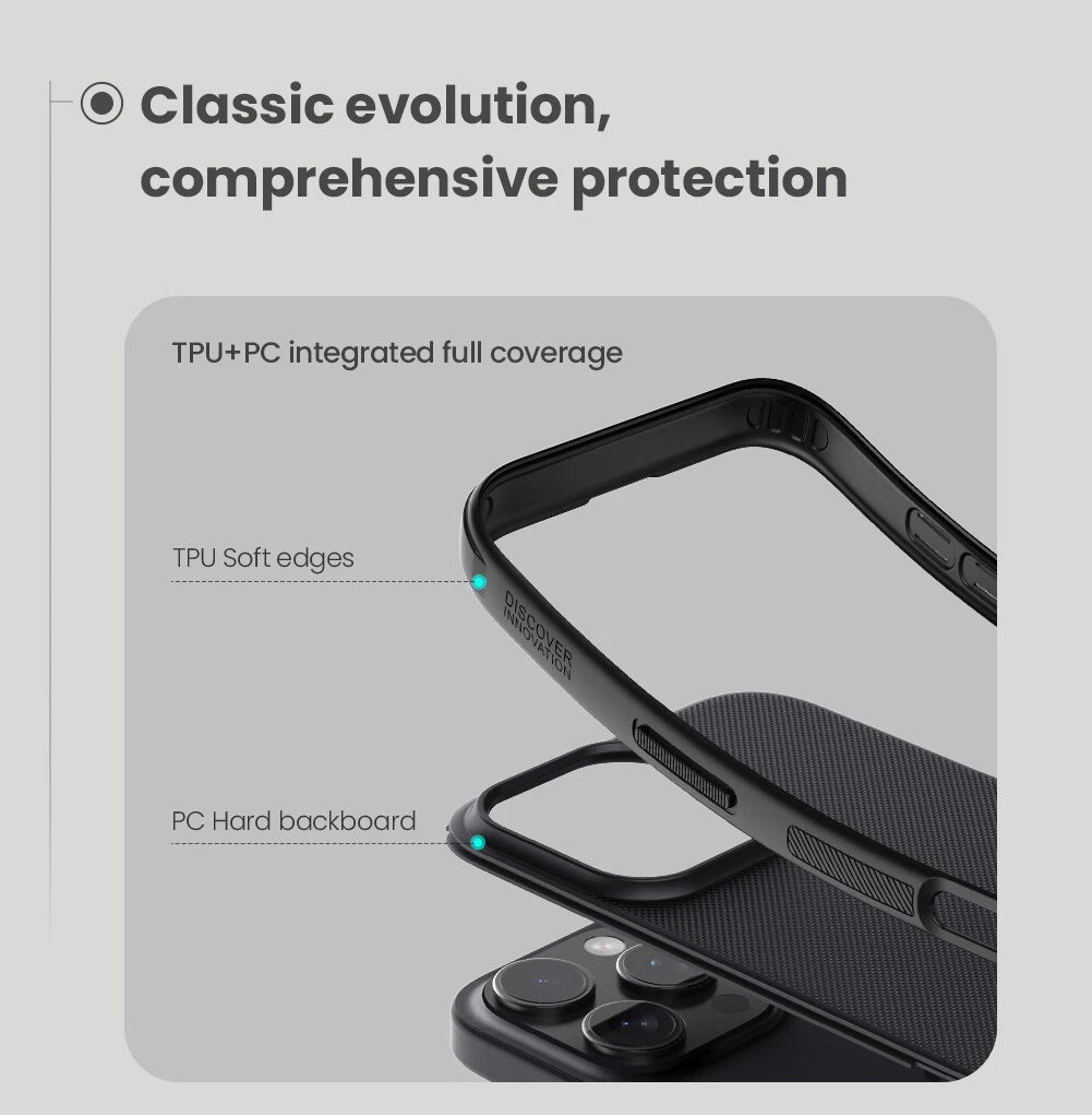 Nillkin for iPhone 16 Series Case Shockproof Cover with Kickstand | Classic Evolution