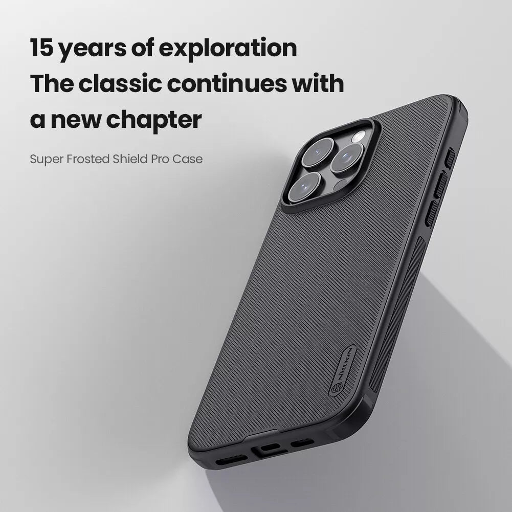 Nillkin for iPhone 16 Series Case Shockproof Cover with Kickstand | Frosted Shield Pro Case
