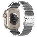 Nylon Parachute Buckle Sport Strap Apple Watch Series 1–10 Twill Loop | Gray
