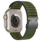 Nylon Parachute Buckle Sport Strap Apple Watch Series 1–10 Twill Loop | Green