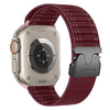 Nylon Parachute Buckle Sport Strap Apple Watch Series 1–10 Twill Loop | Red
