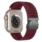 Nylon Parachute Buckle Sport Strap Apple Watch Series 1–10 Twill Loop | Red