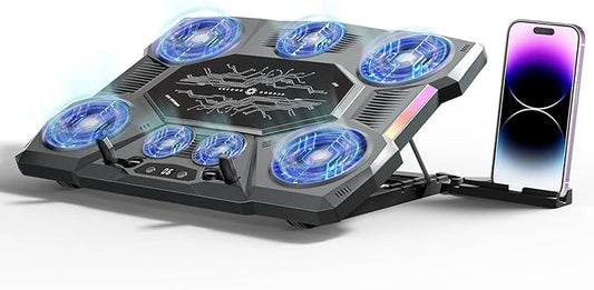 OEM Z32 RGB Gaming Laptop Cooling Pad - 7 Fans & Adjustable Height - BeezSpeed