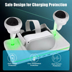 Over Charge Meta Oculus Quest 2 VR Charging Station - Dual Dock | Fast & Safe Charging - BeezSpeed