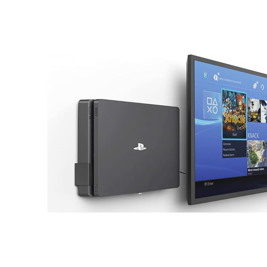 PS4 Slim Wall Mount for Space-Saving, Easy Installation, and Heat Dissipation