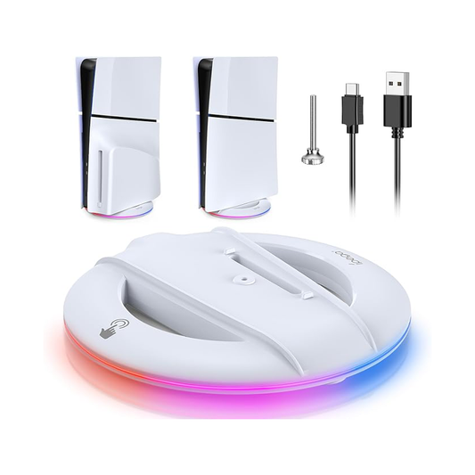 PS5 Slim LED Vertical Stand - 14 RGB Lighting Modes & Stability - BeezSpeed
