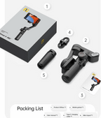 AOCHUAN Smart XE 3-Axis Foldable Gimbal Stabilizer for iPhone & Android Packing List - BeezSpeed