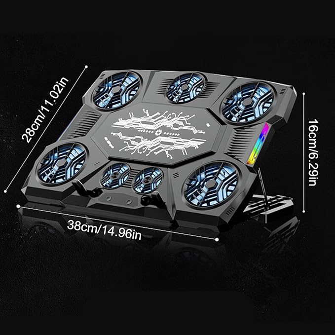 OEM Z32 Laptop Cooling Pad with 7 Fans, RGB Lights, and Efficient Heat Dissipation