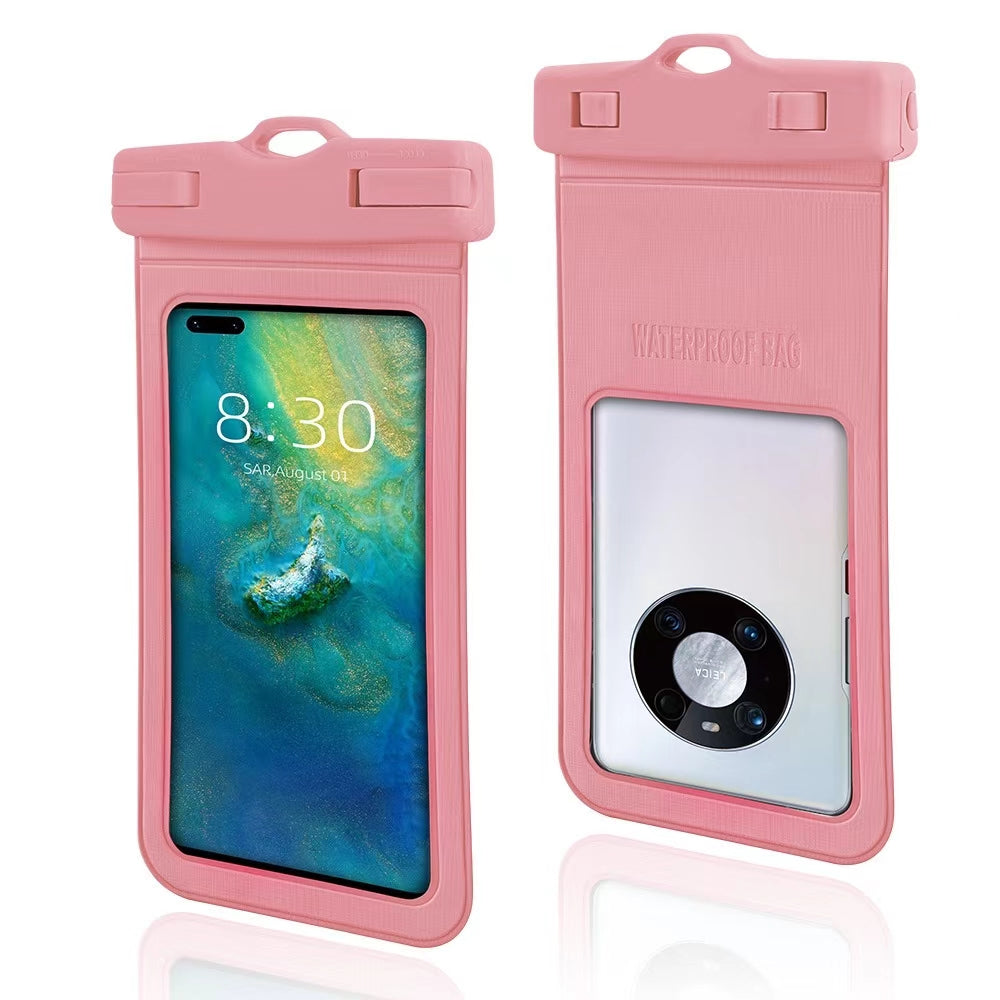 Pink Universal Floating Waterproof Phone Case for Beach & Diving up to 6.2" - BeeSpeed