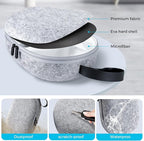 Premium Fabric - EVA Hard Shell Meta Quest 3 ProShield VR Case - Portable Hard Storage Bag | Gray - BeezSpeed
