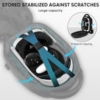 Prevent Tipping Anti Scratch Meta Quest 3 VR Carrying Case - Expandable & Ergonomic Design - BeezSpeed