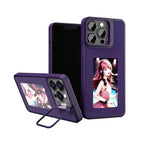 AI Smart Ink Screen iPhone Case with NFC & Holder for iPhone 12-15 - Purple
