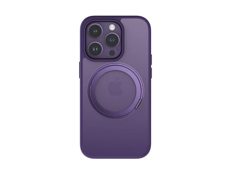 Purple FACASE Magnet TPU Metal Bracket Case for iPhone Models - BeezSpeed