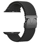 Rainbow Elastic Nylon Parachute Band for Apple Watch 1–10/Ultra/SE | Black