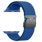 Rainbow Elastic Nylon Parachute Band for Apple Watch 1–10/Ultra/SE | Blue