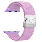 Rainbow Elastic Nylon Parachute Band for Apple Watch 1–10/Ultra/SE | Pink