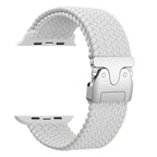 Rainbow Elastic Nylon Parachute Band for Apple Watch 1–10/Ultra/SE | White