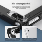 Rear Camera Protection  NILLKIN Bumper Pro iPad 10.2 Leather Case - Slide Camera Cover & Pencil Holder - BeezSpeed