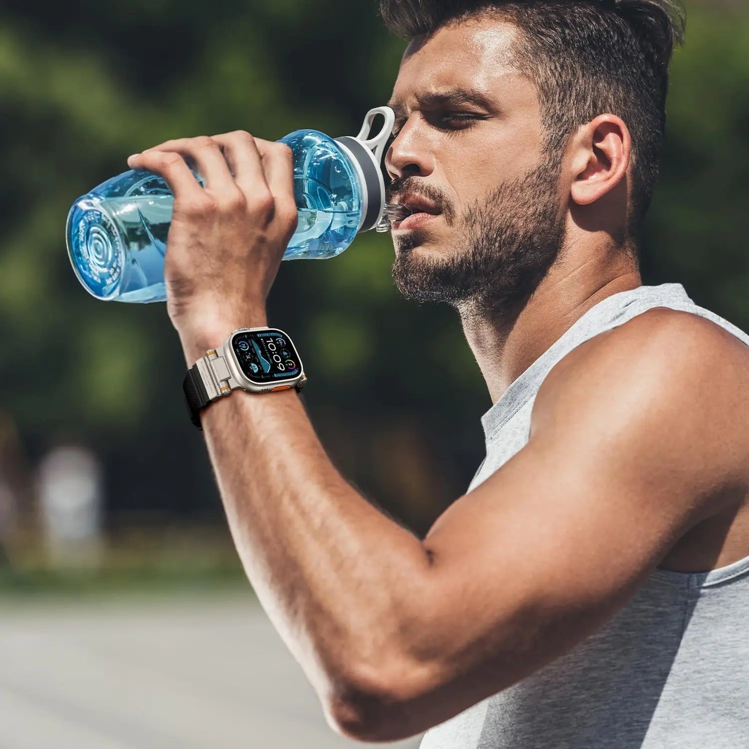 Rugged Apple Watch Strap – Silicone Sport Metal Connector | 42–49mm  | BeezSpeed