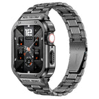 Rugged Stainless Steel Metal Apple Watch Strap 44mm/45mm – Shockproof Mod Kit | Slate Gray