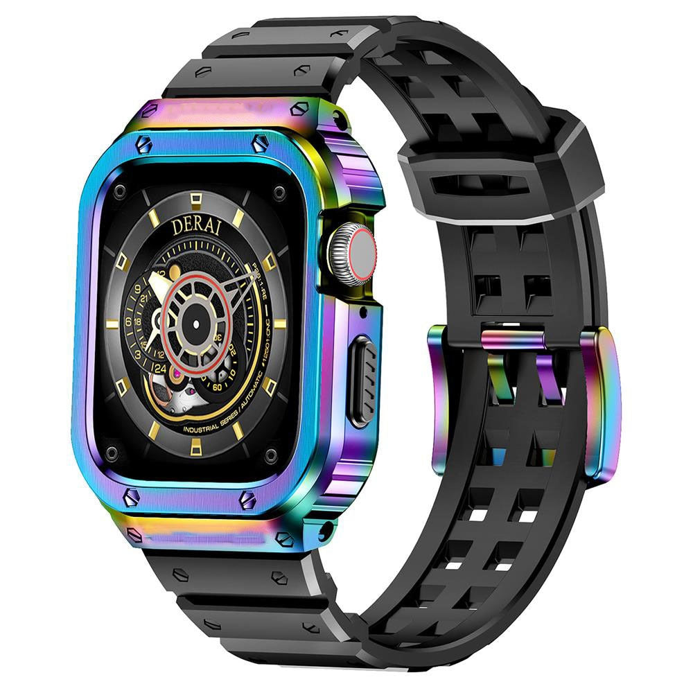 Rugged TPU & Stainless Steel Case Strap for Apple Watch [44mm/45mm] | Mixed Color