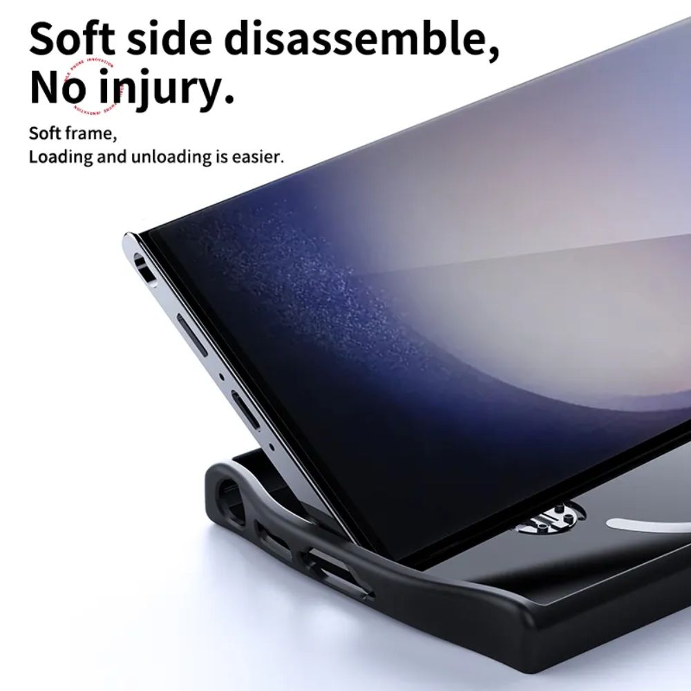 Samsung Galaxy S25/S25+/Ultra Carbon Fiber Rotating Ring Stand Case | MagSafe |  Soft Frame