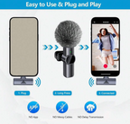 K3 Lavalier Mic with Furry Windscreens for Outdoor Recording