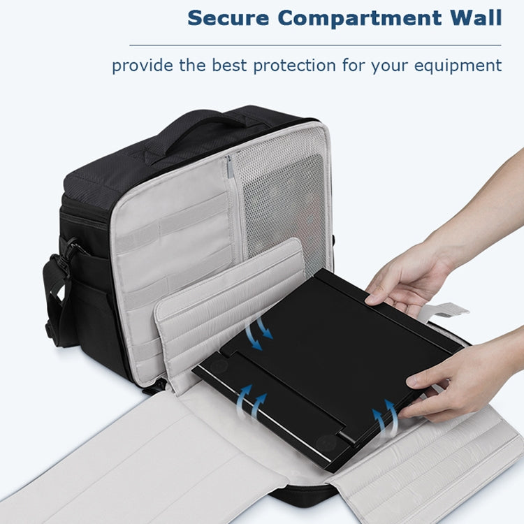 Secure Compartment Wall BUBM PS5 Console Carrying Case - Protective Travel Shoulder Bag - BeezSpeed