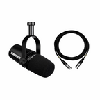 Shure MV7 USB Microphone with Real-Time Monitoring, Auto-Level Mode & Pop Filter - BeezSpeed