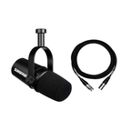 Shure MV7 USB Microphone with Real-Time Monitoring, Auto-Level Mode & Pop Filter - BeezSpeed