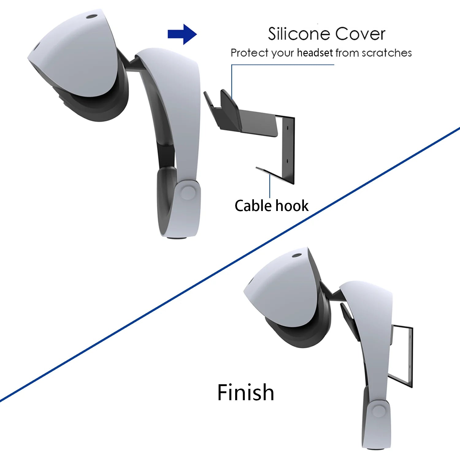 Silicone Cover Dual-Compatible Wall Mount PSVR1 | PSVR2 - Headsets & Controllers - BeezSpeed