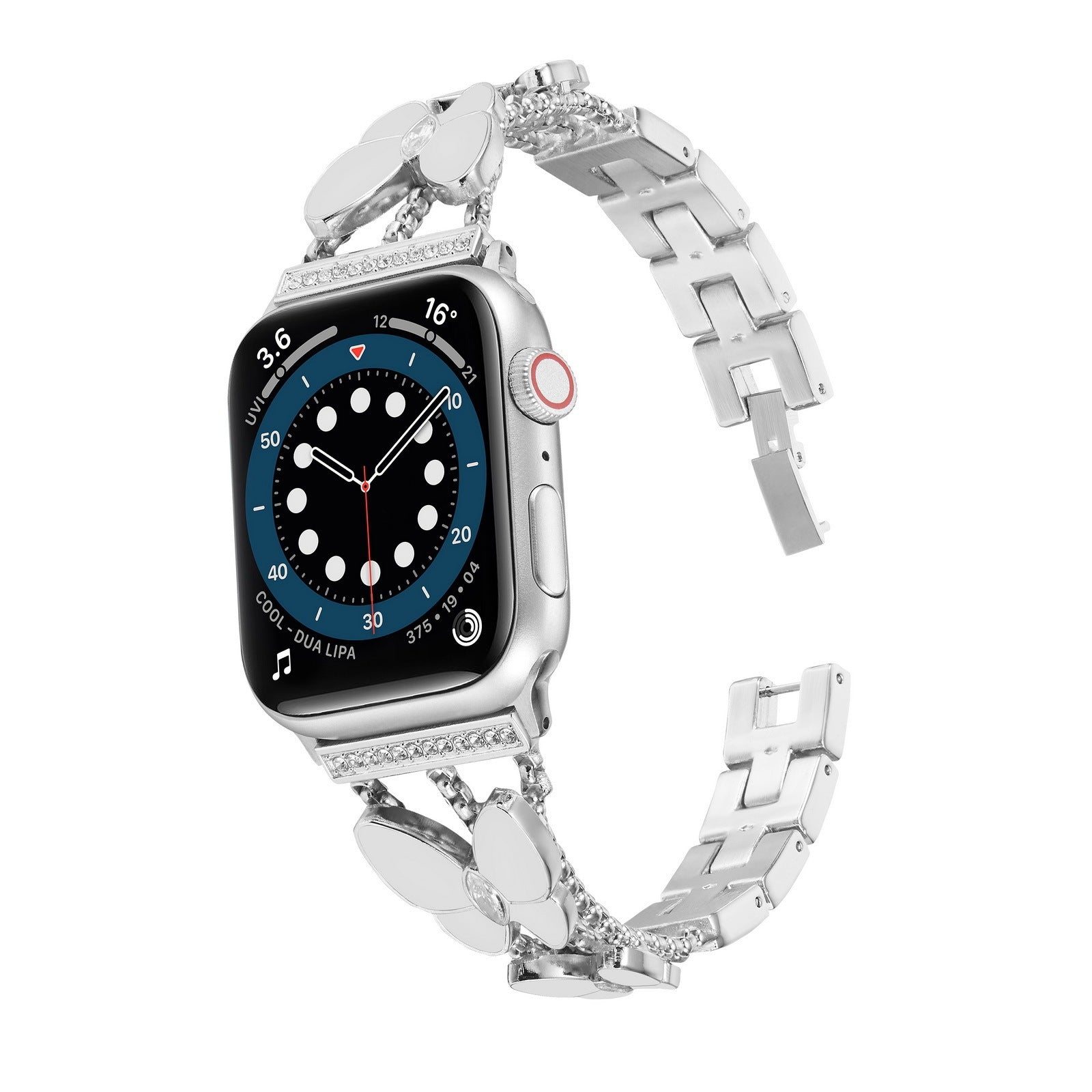 Silver Elegant Stainless Steel Fashion Watch Strap with Butterfly Clasp - BeezSpeed